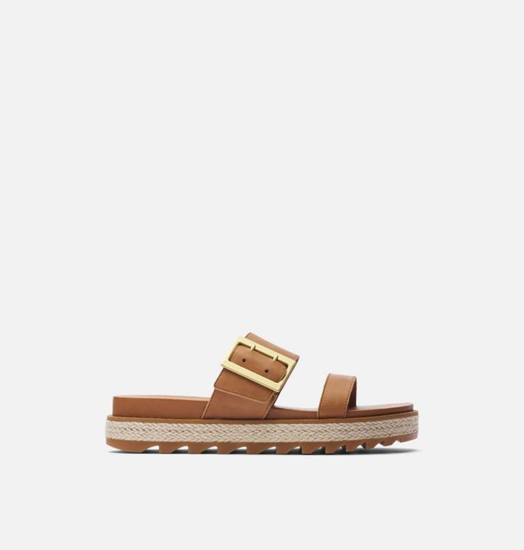 Womens Slides Brown - Sorel Roaming™ Buckle Jute - 520789-FHR